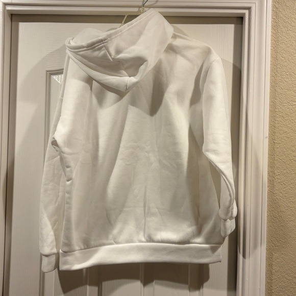 White womens warm Christian hoodie  size small new - Picture 3 of 4